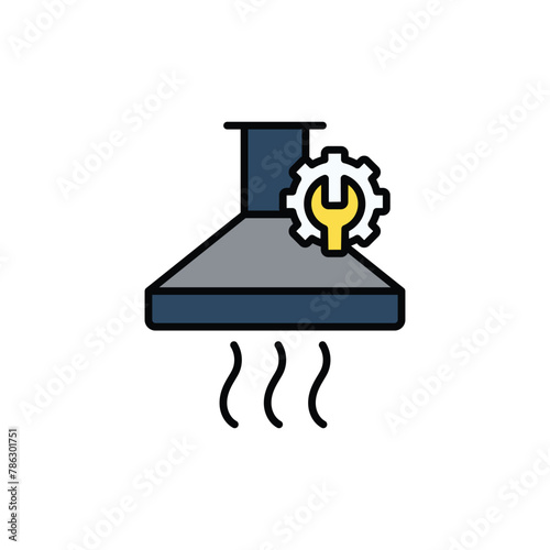 Extractor icon design with white background stock illustration