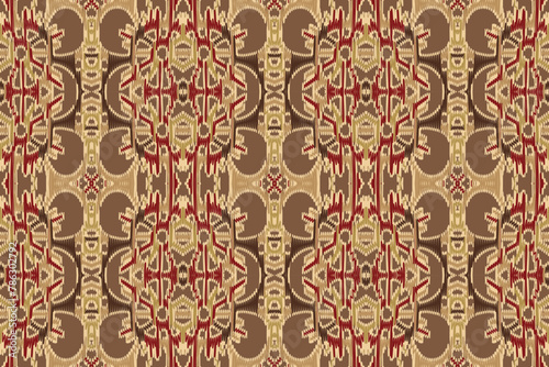 Motif folklore pattern Seamless Native American, Motif embroidery, Ikat embroidery vector Design for Print Texture fabric saree sari carpet. kurta vector patola saree