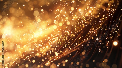 Liquid gold drops shimmering in the sky  a closeup event