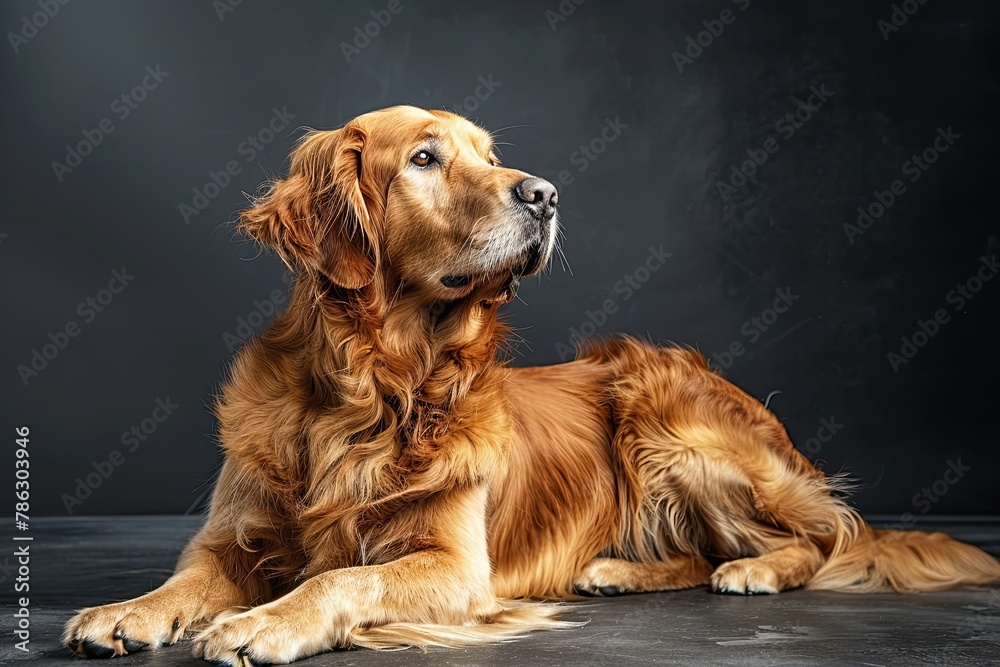 A beautiful adult male Golden retriever dog