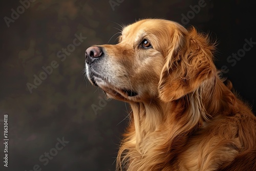 A beautiful adult male Golden retriever dog © twilight mist