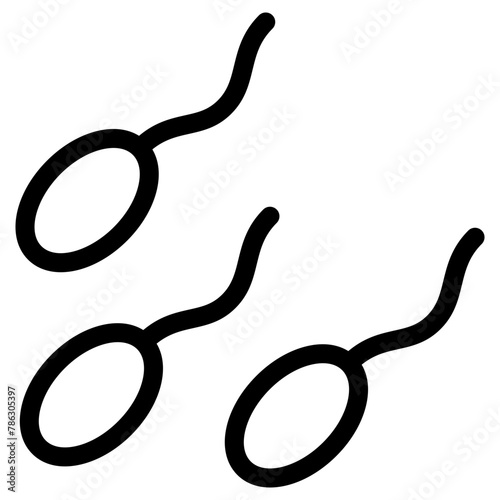 sperm icon, simple vector design