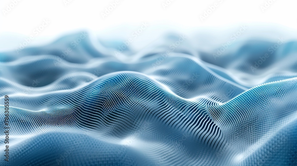 Screen with dots of white blue wave pattern and bright texture ...