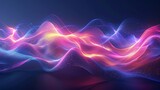 Abstract fluid iridescent neon curved wave in motion colorful background. Gradient background, banner, wallpaper, poster, cover...