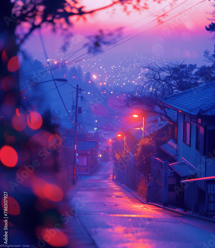 Luminous Sunset Edogawa Ranpo's Japanese Town