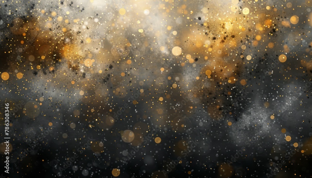 Obraz premium A mesmerizing blend of gray, brown, and golden yellow hues in grainy gradient background,