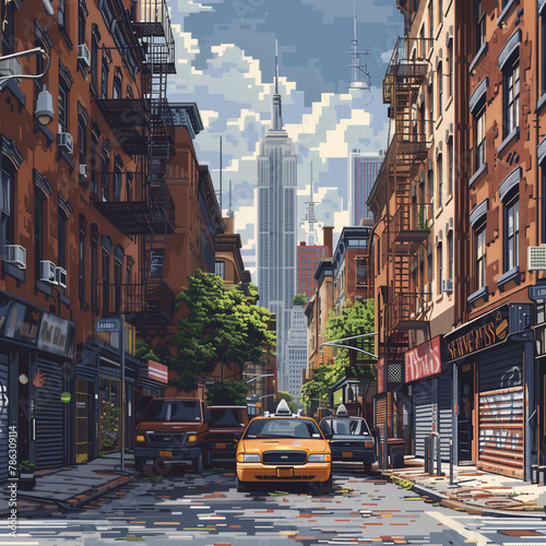 Pixel Art New York © thecreativesupplies