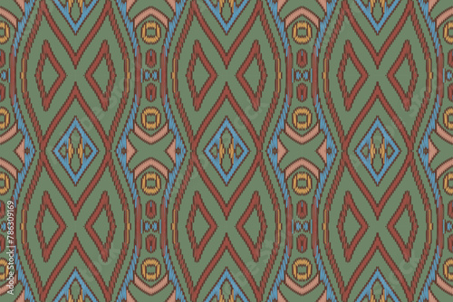 Motif folklore pattern Seamless Native American, Motif embroidery, Ikat embroidery vector Design for Print Texture fabric saree sari carpet. kurta vector patola saree