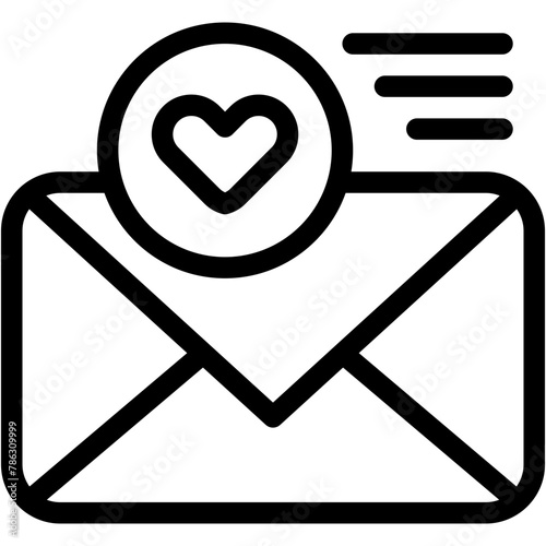 Communication, email, favourite, heart Icon