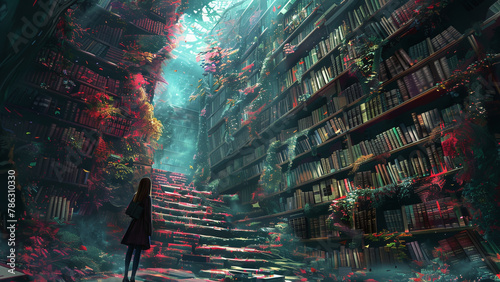 Imaginary Worlds: Digital Art Depicting the Magic of Reading on World Book Day photo