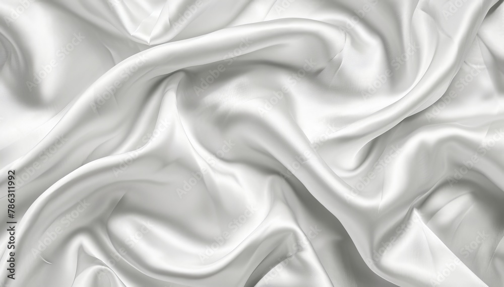 Obraz premium Elegant ivory silk satin drapery background with luxurious wavy folds abstract monochrome luxury