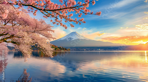 landmark in japan on backgrund