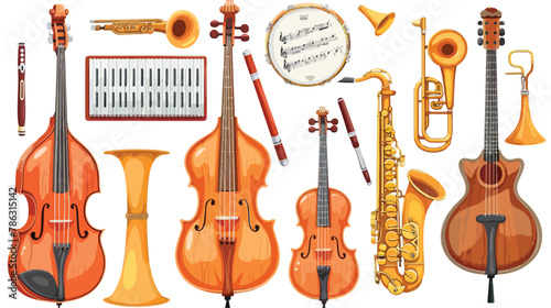 Musical instruments design Vector illustration isolated