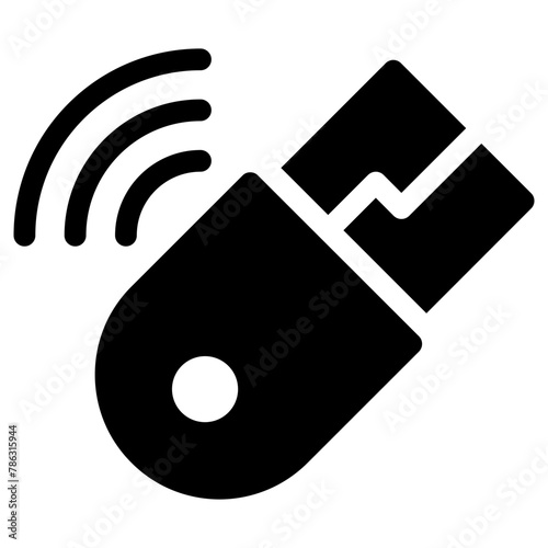wireless usb icon, simple vector design photo