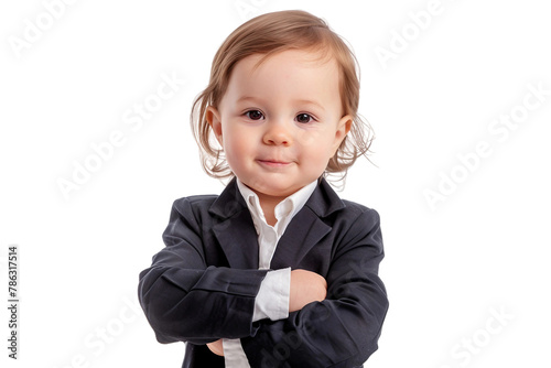 Baby Real Estate Agent On Transparent Background.