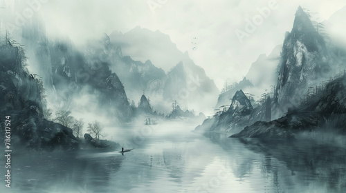 Misty River Art