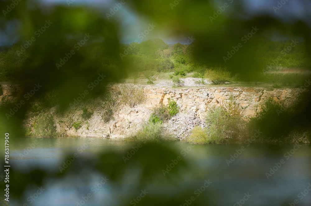 Blick in den Steinbruch zwischen Anröchte-Erwitte, Kreis Soest, NRW, Deutschland Blick in den Steinbruch zwischen Anröchte-Erwitte, Kreis Soest, NRW, Deutschland