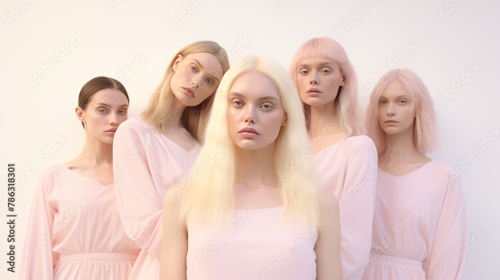 Group of people in an otherworldly-looking portrait Group of people in an otherworldly-looking portrait
