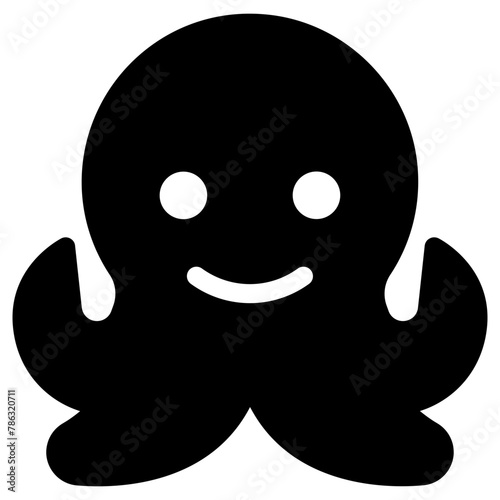 octopus icon, simple vector design