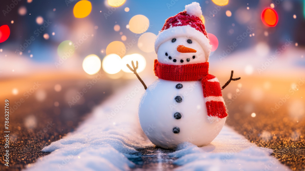 Fototapeta premium Christmas snowman