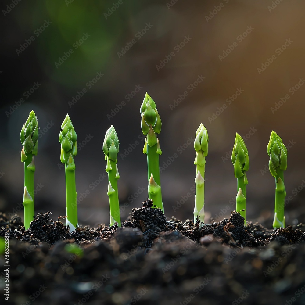 sprouts in the ground - obrazy, fototapety, plakaty 