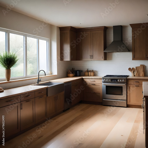 Elegant kitchen design with modern, elegant furniture
