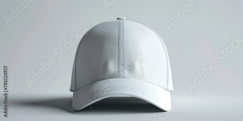 White baseball cap mockup isolated on white background