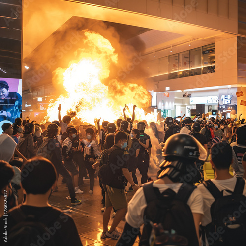 Police Respond to Severe Riots in Mall Amid Social Tension