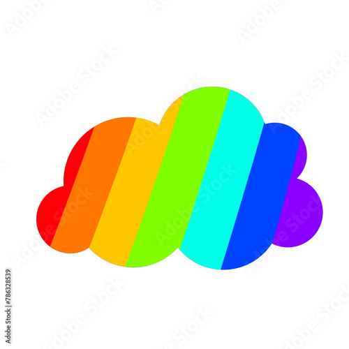 abstract colorful 3d icon.png photo