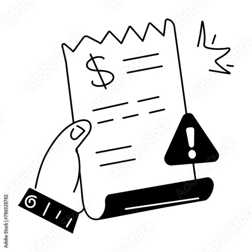 Payment error outline icon is up for premium use 