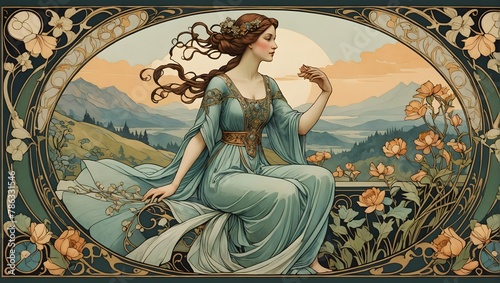 Art Nouveau style AI-Generated illustration