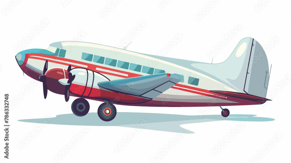 Plane icon flat vector isolated on white background