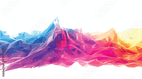 Polygonal colorful abstract graphic background movemen