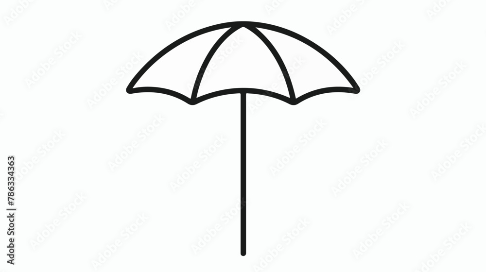 Pool umbrella icon. Outline pool umbrella icon for web
