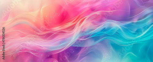 Abstract gradient pink purple and blue soft colorful background. Modern horizontal design © waichi2013th