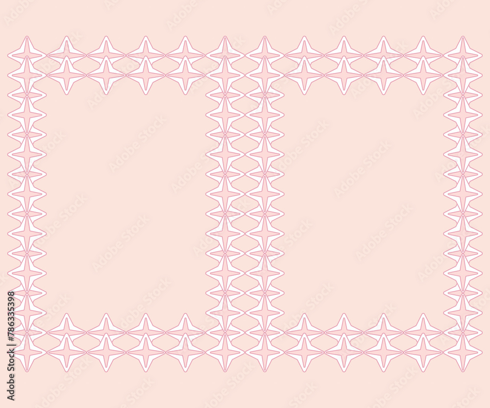 Border frame with geometric shaped pattern, abstract pink background, blank copy space, graphic design illustration wallpaper Border frame with geometric shaped pattern, abstract pink background, blank copy space, graphic design illustration wallpaper