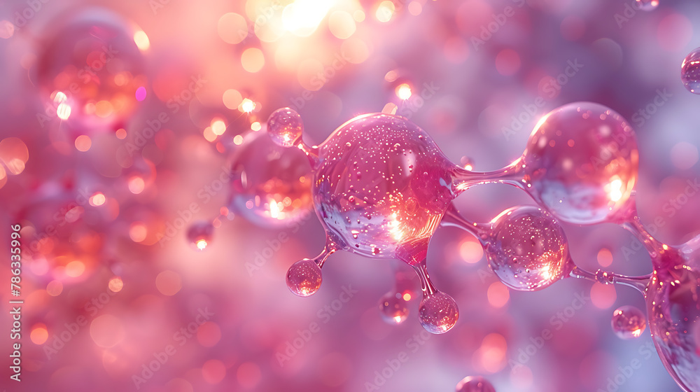 3D Background of Biological and Organic Glass Tech Molecules 3D Background of Biological and Organic Glass Tech Molecules