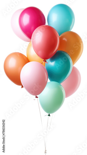 PNG Free floating colorful balloons white background anniversary celebration. AI generated Image by rawpixel.