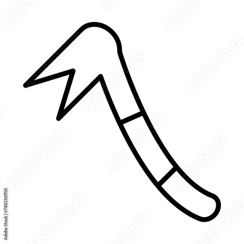 Crowbar line icon