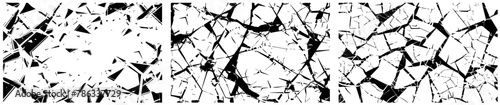 broken  destroyed  cracked glass  mirror black transparent pattern  vector decoration overlay monchrome  laser cutting cnc background engraving  decorative print design backdrop