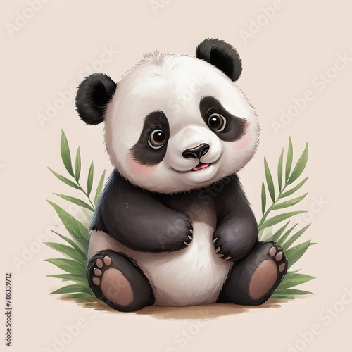 Cute design illustration of a panda