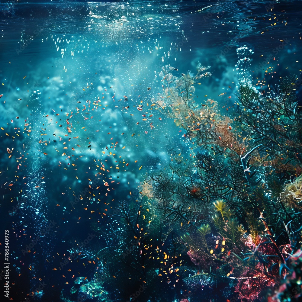 underwater world background underwater world background
