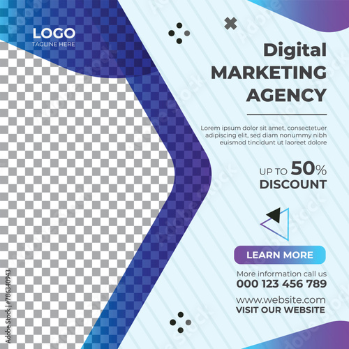 Social media post premium template of marketing