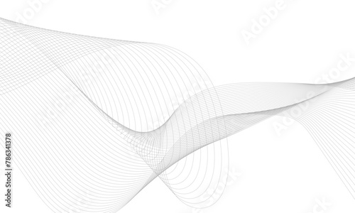 Digital futuristic technology concept banner background. Wave business curve lines on transparent background. Abstract wavy ocean line and future technology, business, voice, sound, music, poster, ban