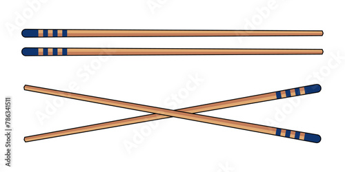Chopsticks Isolated Vector Icons Set Transparent Background PNG