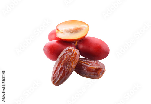 red dates slides isolated on transparent png