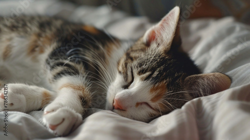 Cute cat at home closeup. Lovely pet