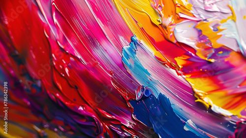 Vivid and contrasting paint strokes creating a dynamic and energetic background.