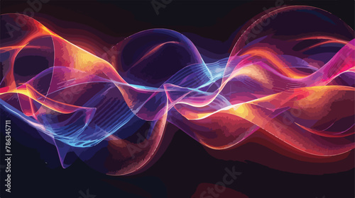 Rendering abstract fractal light background. Abstract