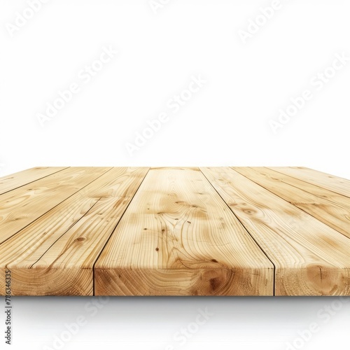 wooden table isolated on white